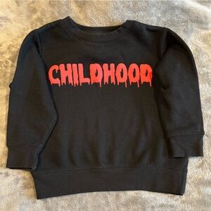 Black Sweatshirt w/Red Drip CHILDHOOD